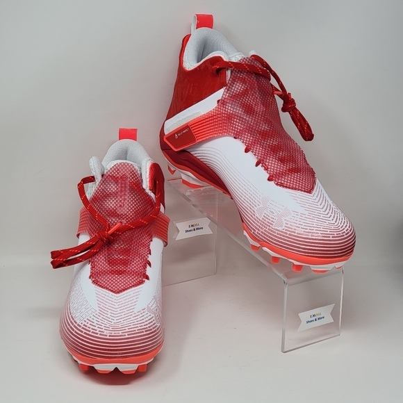 Under Armour UA Highlight Hammer MC Mid Football Cleats 3025085-100 Mens Size 12 - Picture 3 of 10